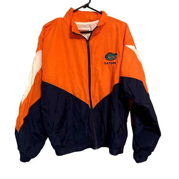 Florida Gators Men’s Large Windbreaker Jacket Orange Navy Full Zip NCAA Team - Picture 1 of 7